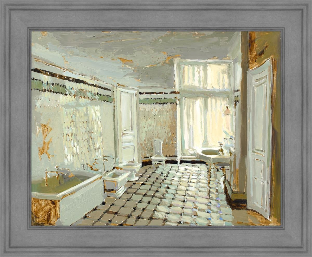Parisian Bathroom Open Edition Canvas / 32 X 25 Gray 39 3/4 Art