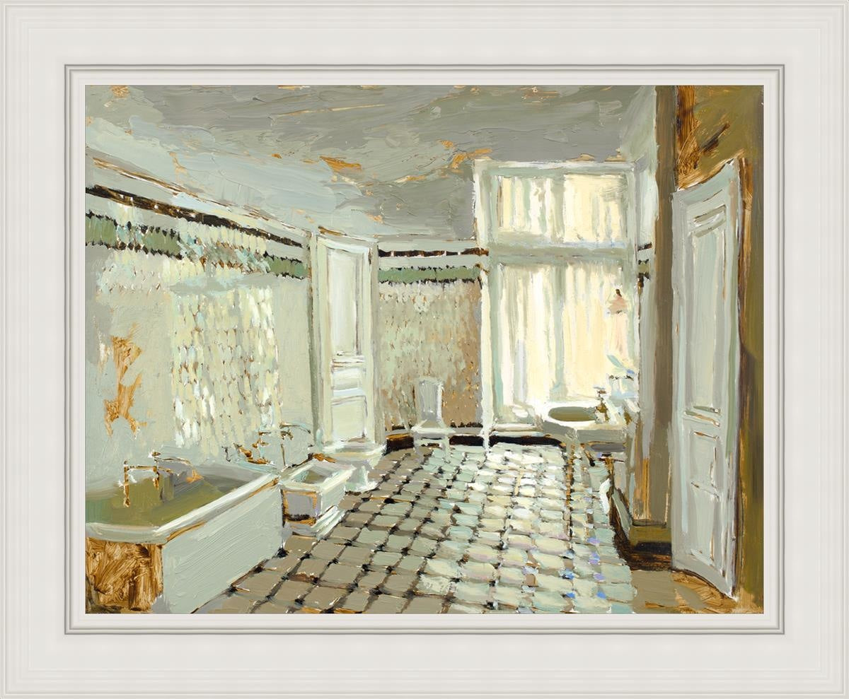 Parisian Bathroom Open Edition Canvas / 32 X 25 White 39 3/4 Art