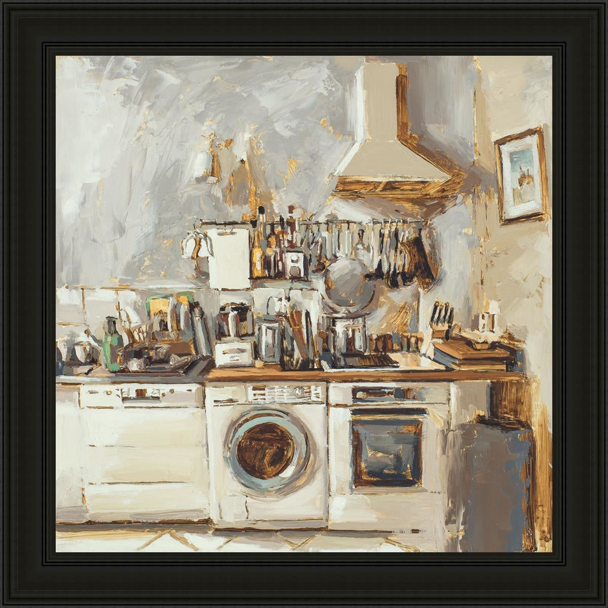 Parisian Kitchen Open Edition Canvas / 36 X Black 43 3/4 Art
