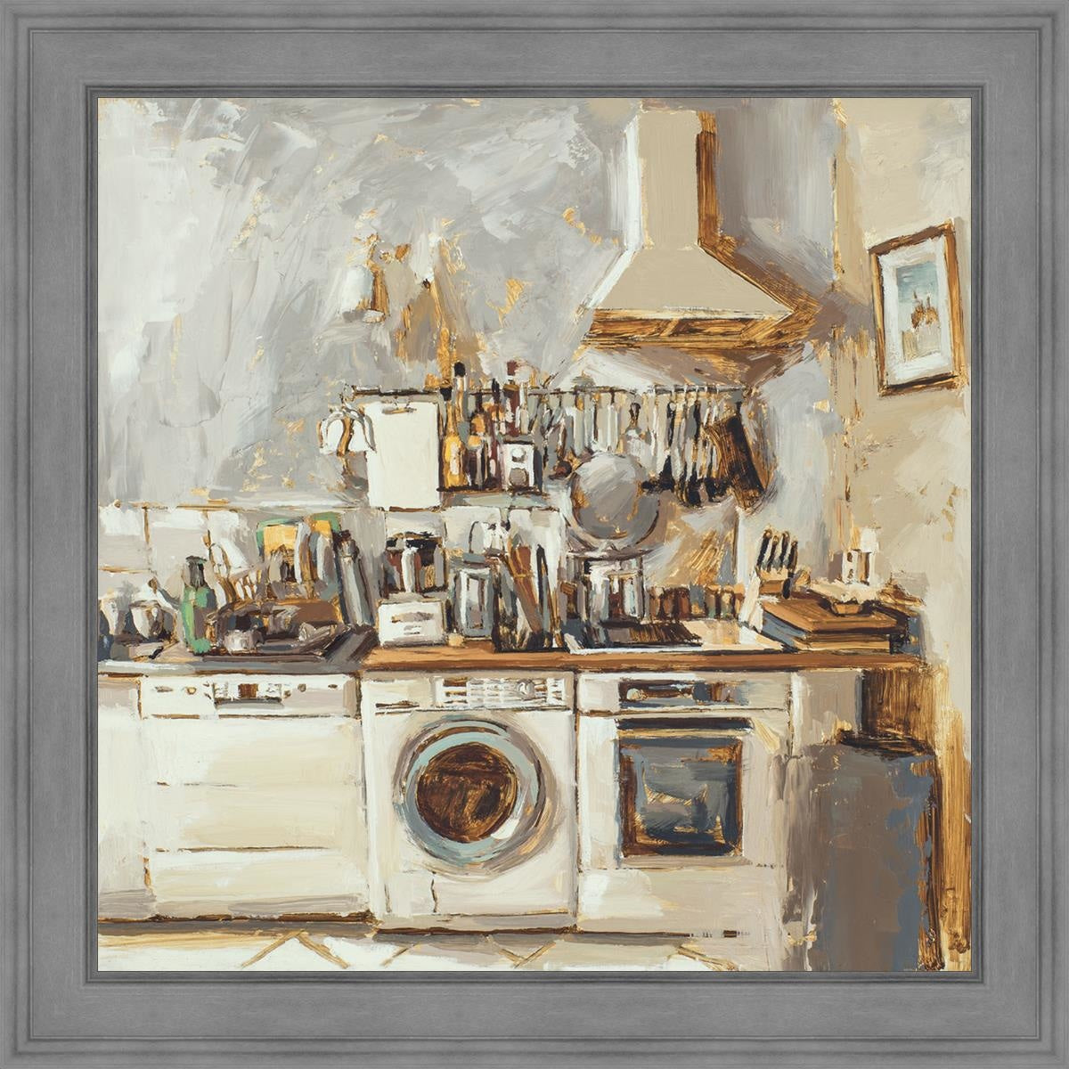 Parisian Kitchen Open Edition Canvas / 36 X Gray 43 3/4 Art