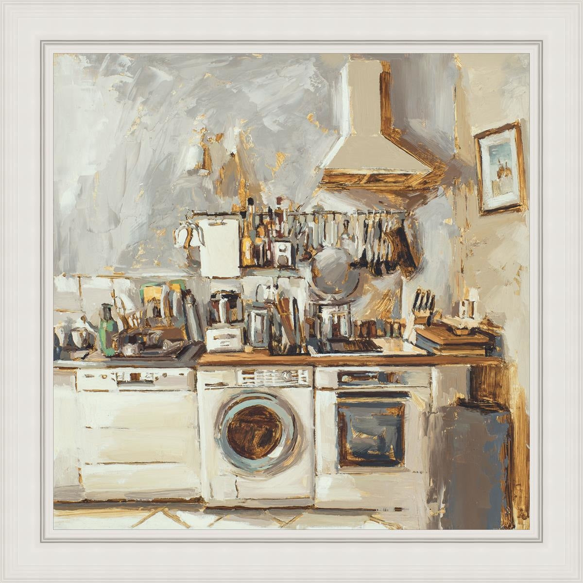 Parisian Kitchen Open Edition Canvas / 36 X White 43 3/4 Art