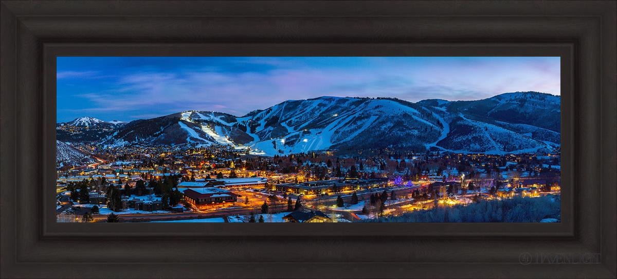 Park City Utah At Twilight Open Edition Canvas / 36 X 12 Brown 43 3/4 19 Art