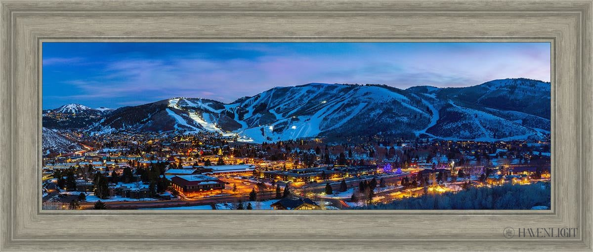 Park City Utah At Twilight Open Edition Canvas / 36 X 12 Gray 41 3/4 17 Art