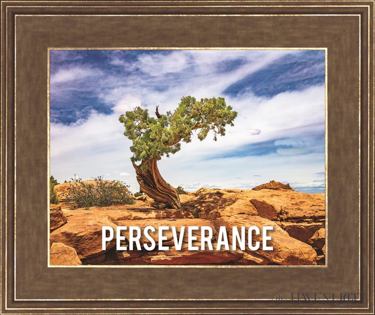 Perseverance Motivisional Poster Open Edition Print / 14 X 11 Gold 18 3/4 15 Art