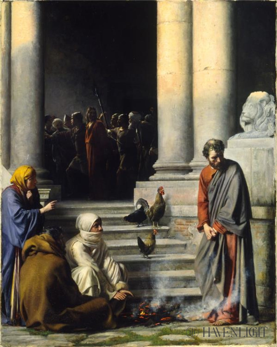 Peters Denial Open Edition Canvas / 26 X 33 Rolled In Tube Art