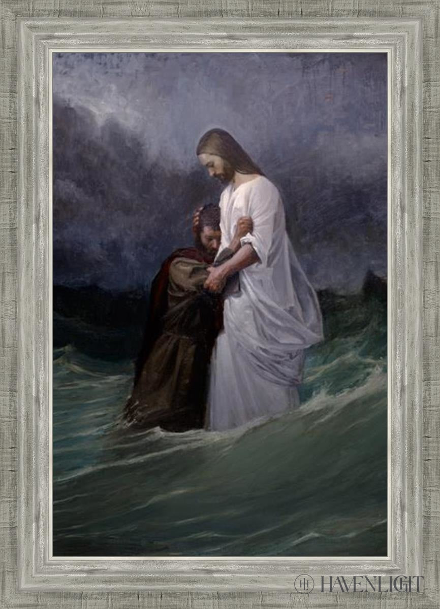 Peters Faith In Christ Open Edition Canvas / 16 X 24 Silver 20 3/4 28 Art