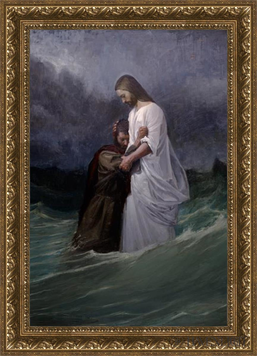Peters Faith In Christ Open Edition Canvas / 20 X 30 Gold 25 3/4 35 Art
