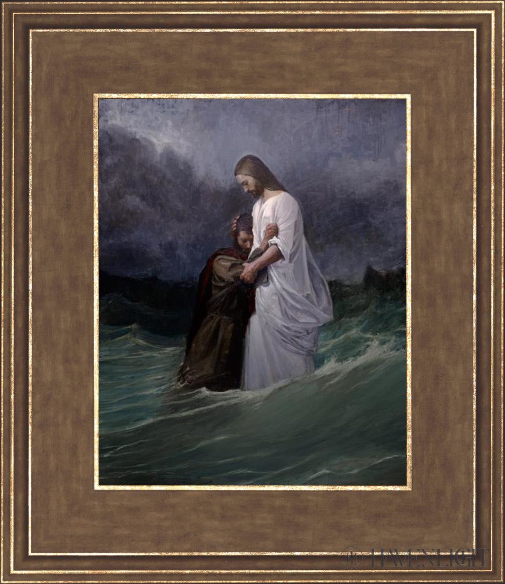 Peters Faith In Christ Open Edition Print / 8 X 10 Gold 12 3/4 14 Art