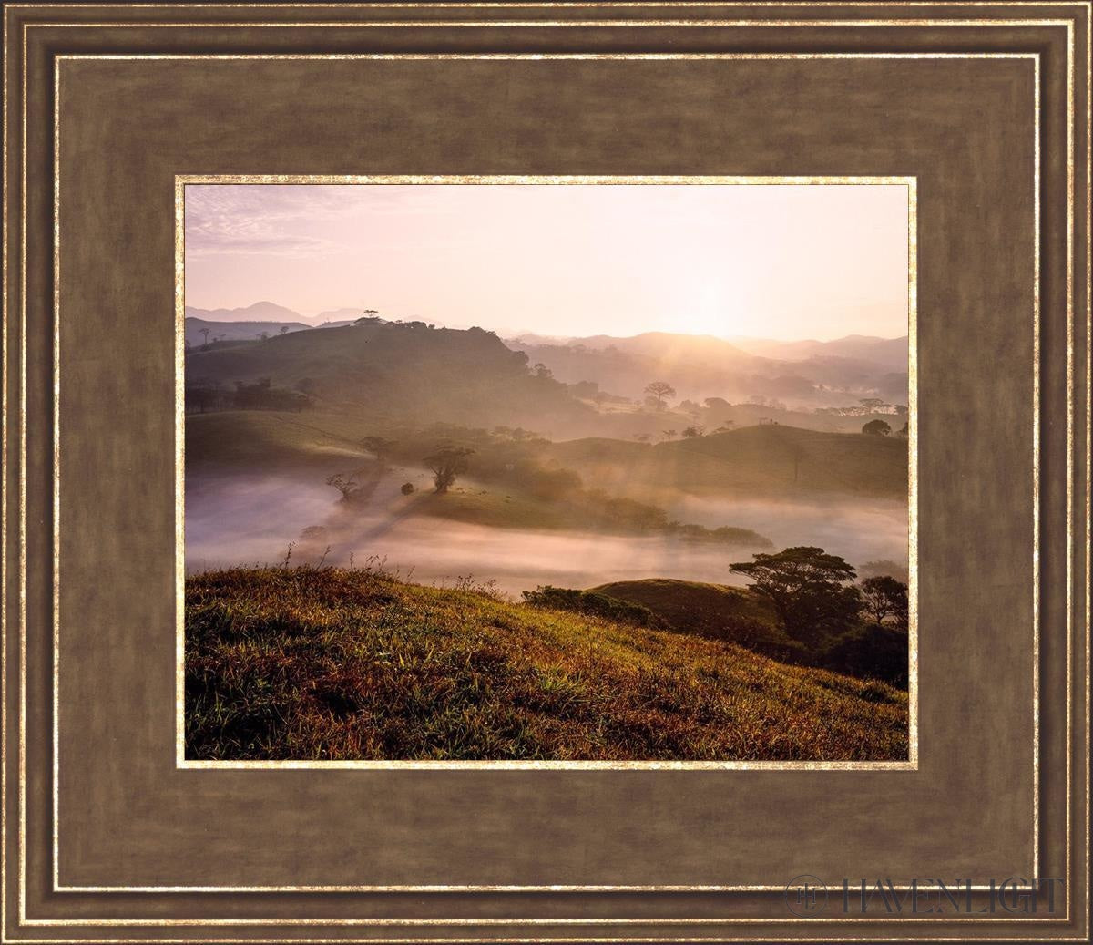 Plate 2 - Cumorah Battlefield Early Morning Open Edition Print / 10 X 8 Gold 14 3/4 12 Art
