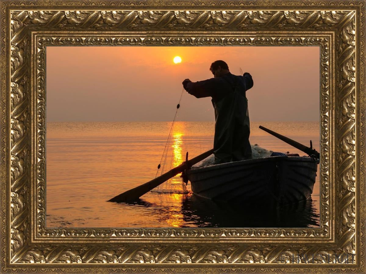 Plate 9 - Fishers Of Men Series 4 Open Edition Canvas / 18 X 12 Gold 23 3/4 17 Art