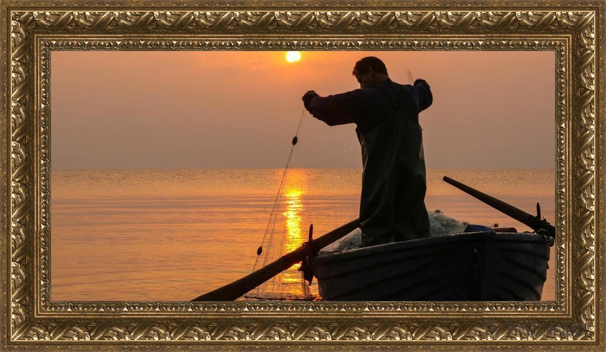 Plate 9 - Fishers Of Men Series 4 Open Edition Canvas / 30 X 15 Gold 35 3/4 20 Art