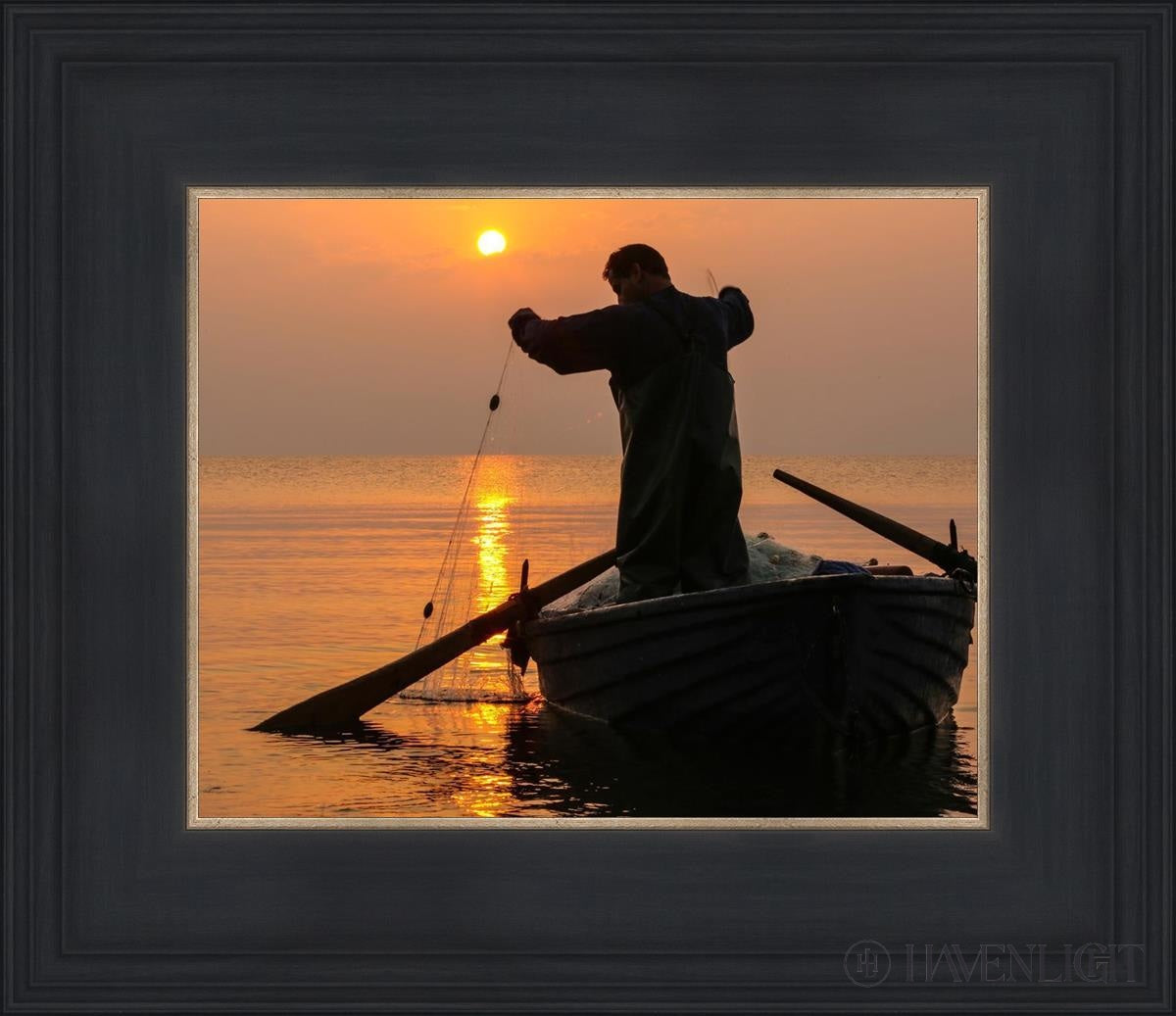 Plate 9 - Fishers Of Men Series 4 Open Edition Print / 10 X 8 Black 14 3/4 12 Art