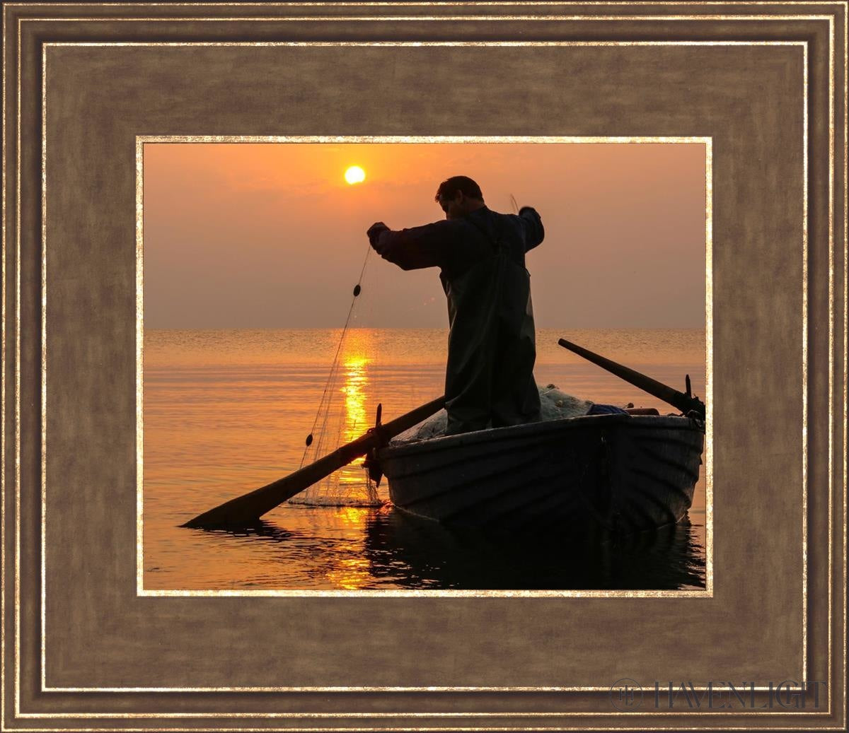 Plate 9 - Fishers Of Men Series 4 Open Edition Print / 10 X 8 Gold 14 3/4 12 Art