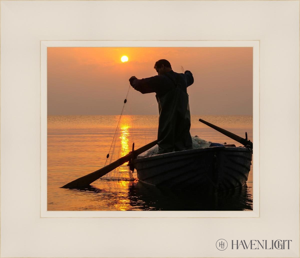 Plate 9 - Fishers Of Men Series 4 Open Edition Print / 10 X 8 White 14 1/4 12 Art