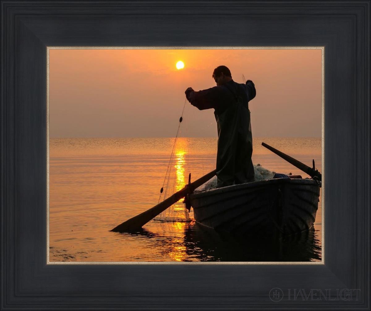 Plate 9 - Fishers Of Men Series 4 Open Edition Print / 14 X 11 Black 18 3/4 15 Art