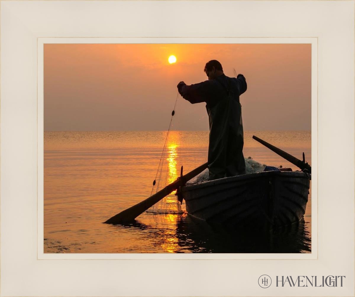 Plate 9 - Fishers Of Men Series 4 Open Edition Print / 14 X 11 White 18 1/4 15 Art