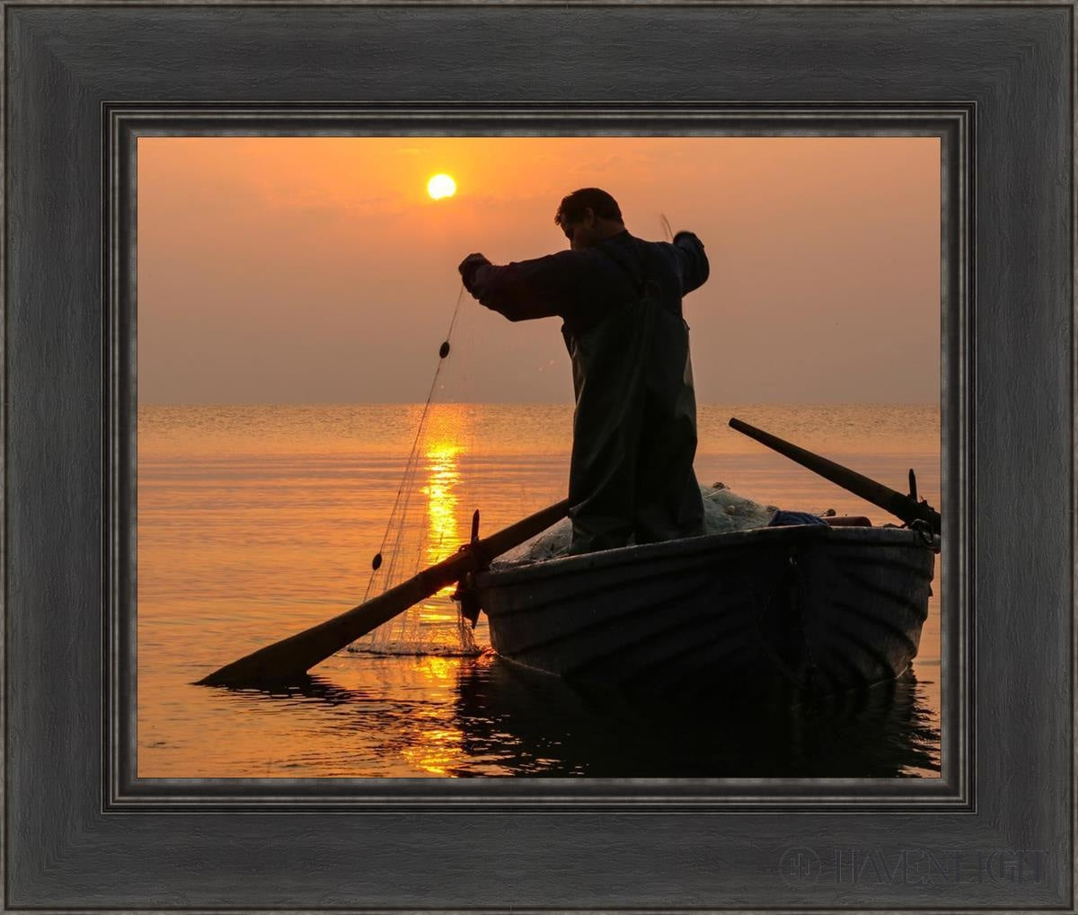 Plate 9 - Fishers Of Men Series 4 Open Edition Print / 20 X 16 Black 26 1/2 22 Art