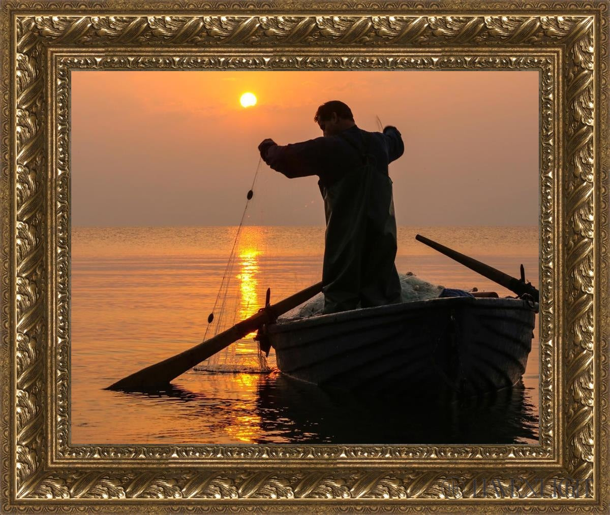 Plate 9 - Fishers Of Men Series 4 Open Edition Print / 20 X 16 Gold 25 3/4 21 Art