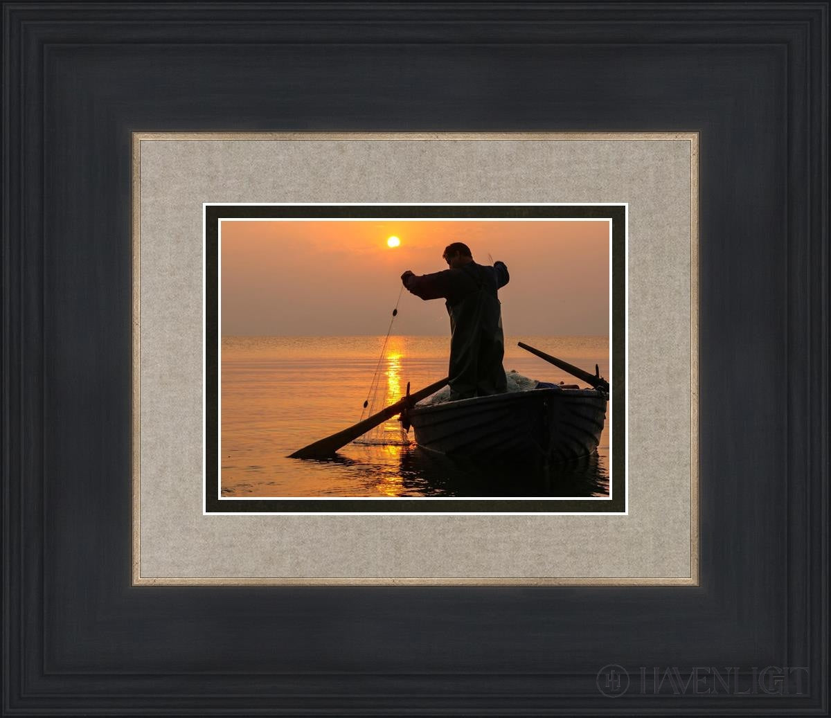 Plate 9 - Fishers Of Men Series 4 Open Edition Print / 7 X 5 Black 14 3/4 12 Art