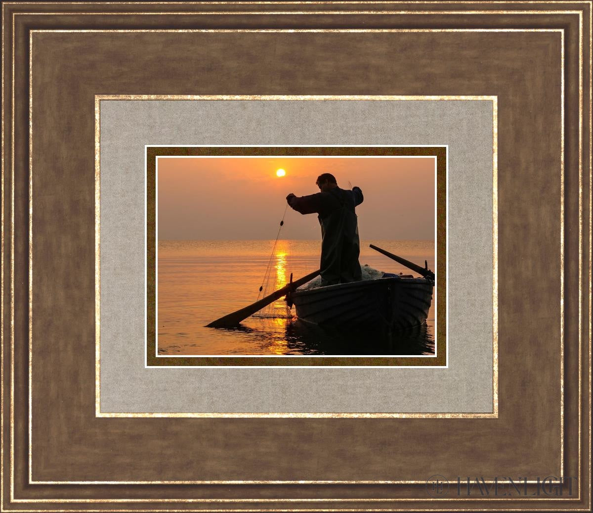 Plate 9 - Fishers Of Men Series 4 Open Edition Print / 7 X 5 Gold 14 3/4 12 Art
