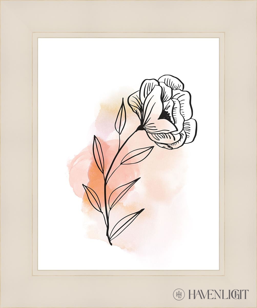 Prarie Rose Open Edition Print / 11 X 14 White 15 1/4 18 Art