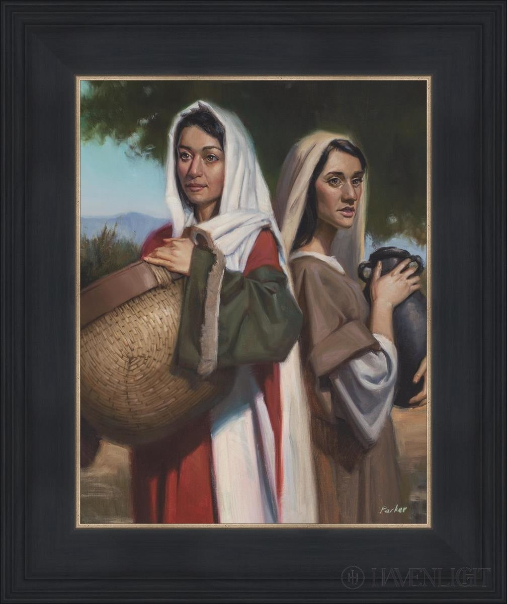 Rachel And Leah Open Edition Print / 11 X 14 Black 15 3/4 18 Art