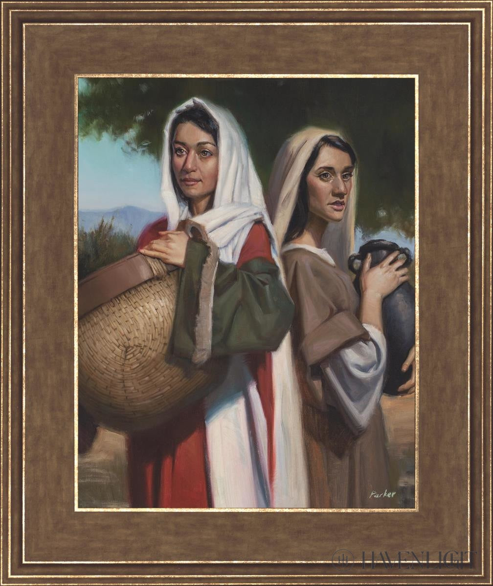 Rachel And Leah Open Edition Print / 11 X 14 Gold 15 3/4 18 Art