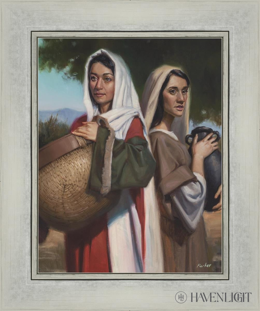 Rachel And Leah Open Edition Print / 11 X 14 Silver 15 1/4 18 Art