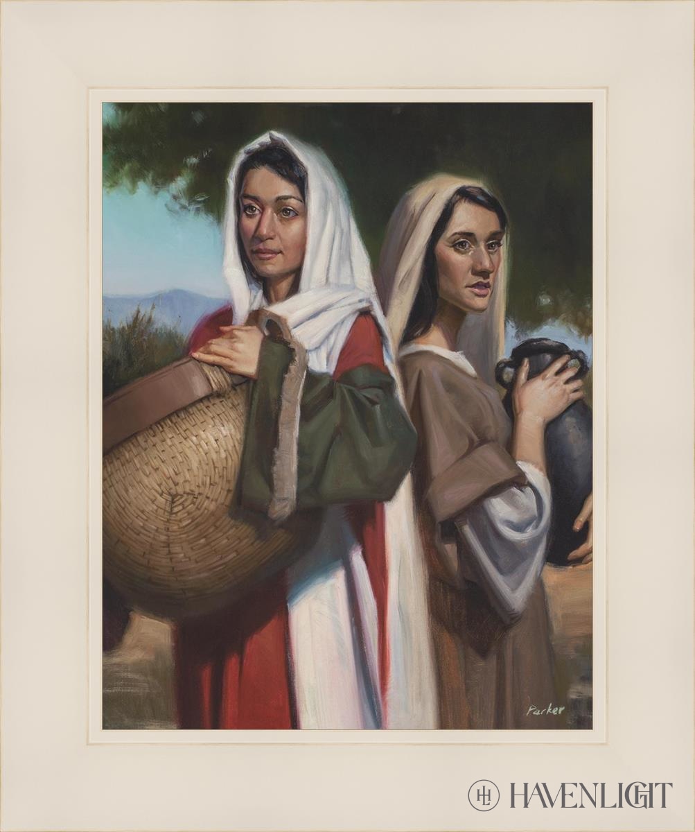 Rachel And Leah Open Edition Print / 11 X 14 White 15 1/4 18 Art