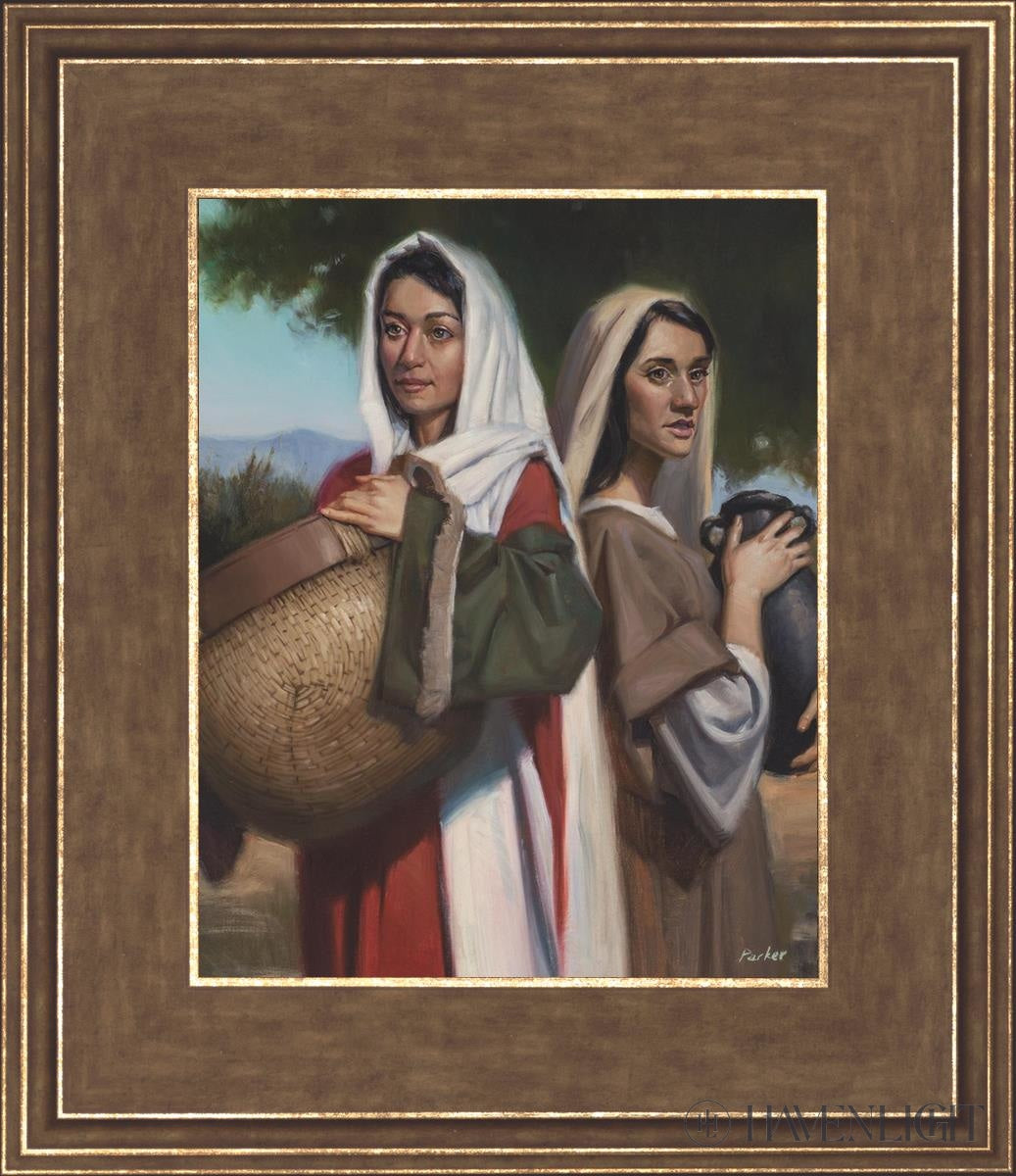 Rachel And Leah Open Edition Print / 8 X 10 Gold 12 3/4 14 Art