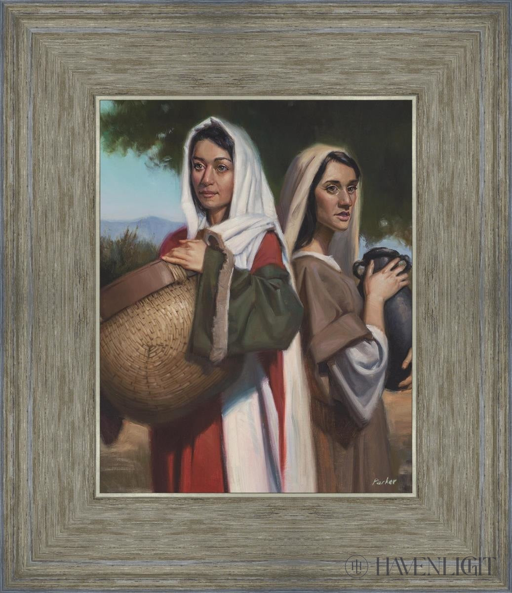 Rachel And Leah Open Edition Print / 8 X 10 Gray 12 3/4 14 Art