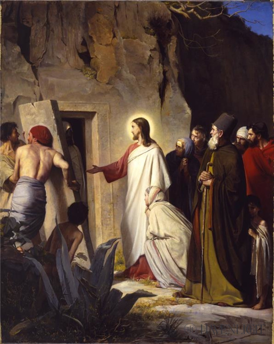 Raising Lazurus From The Dead Open Edition Canvas / 31 1/2 X 40 Rolled In Tube Art