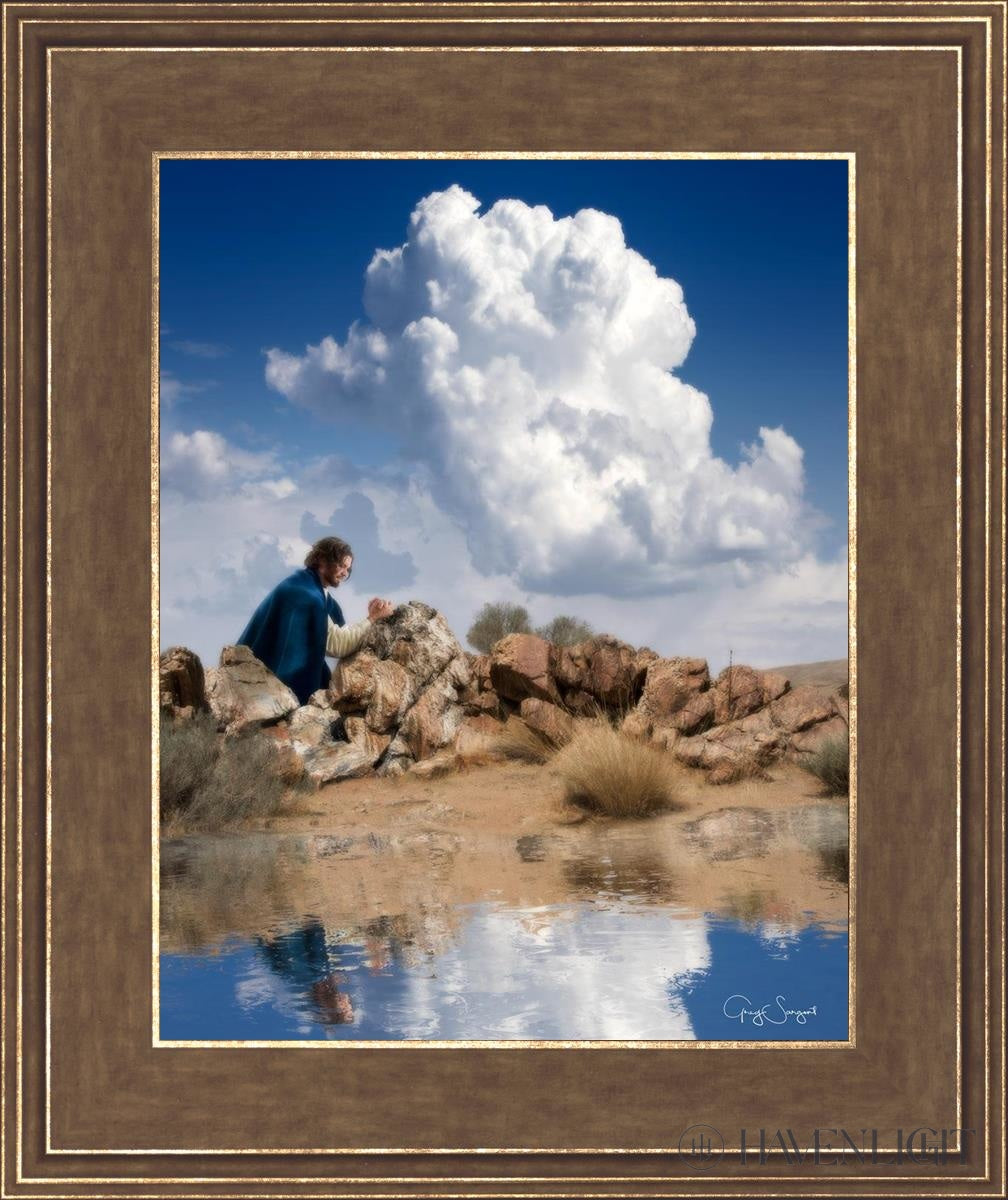 Reflections Of Christ Open Edition Print / 11 X 14 Gold 15 3/4 18 Art
