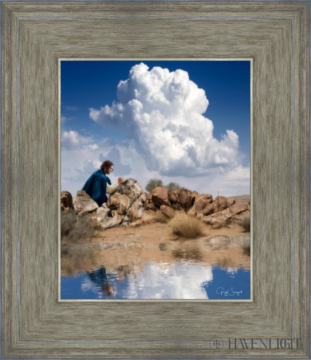 Reflections Of Christ Open Edition Print / 8 X 10 Gray 12 3/4 14 Art