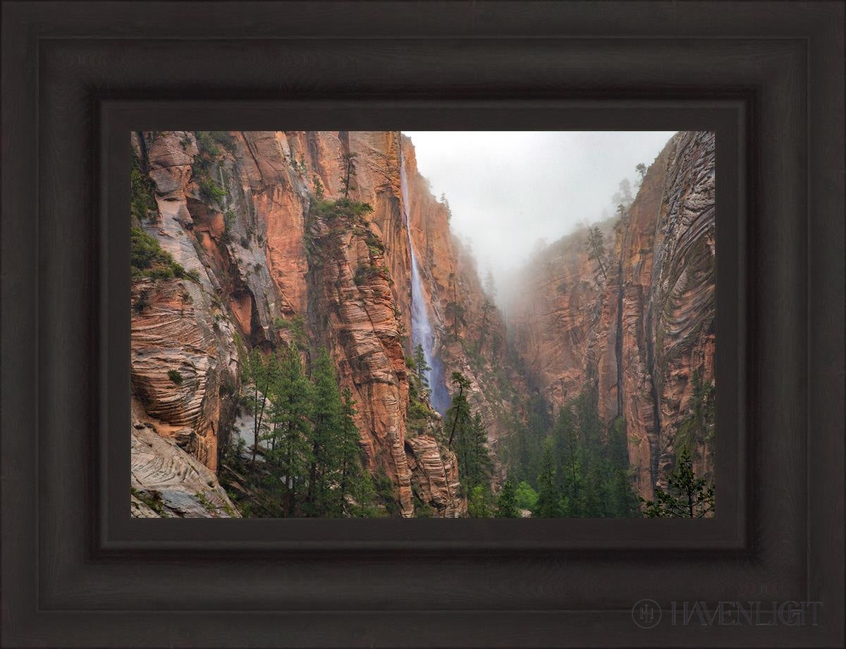 Refrigerator Canyon Waterfall Zion National Park Utah Open Edition Canvas / 18 X 12 Brown 25 3/4 19