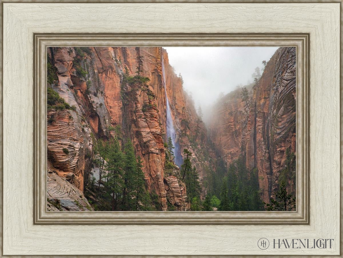Refrigerator Canyon Waterfall Zion National Park Utah Open Edition Canvas / 18 X 12 Ivory 24 1/2 Art