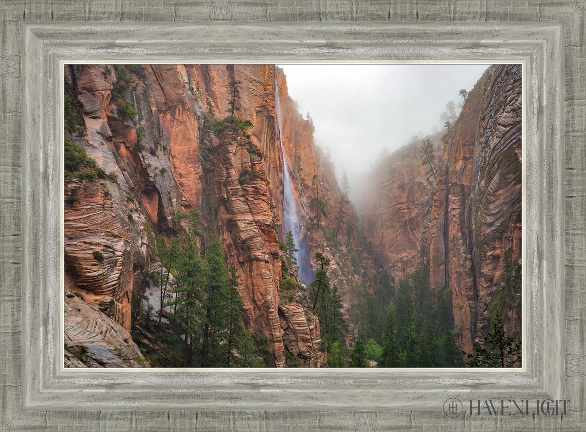 Refrigerator Canyon Waterfall Zion National Park Utah Open Edition Canvas / 18 X 12 Silver 22 3/4 16