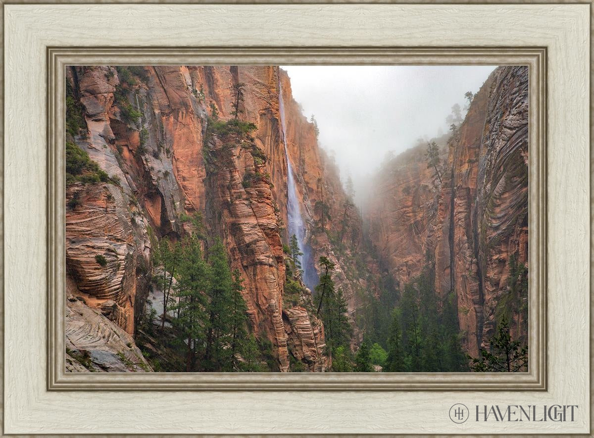 Refrigerator Canyon Waterfall Zion National Park Utah Open Edition Canvas / 24 X 16 Ivory 30 1/2 22