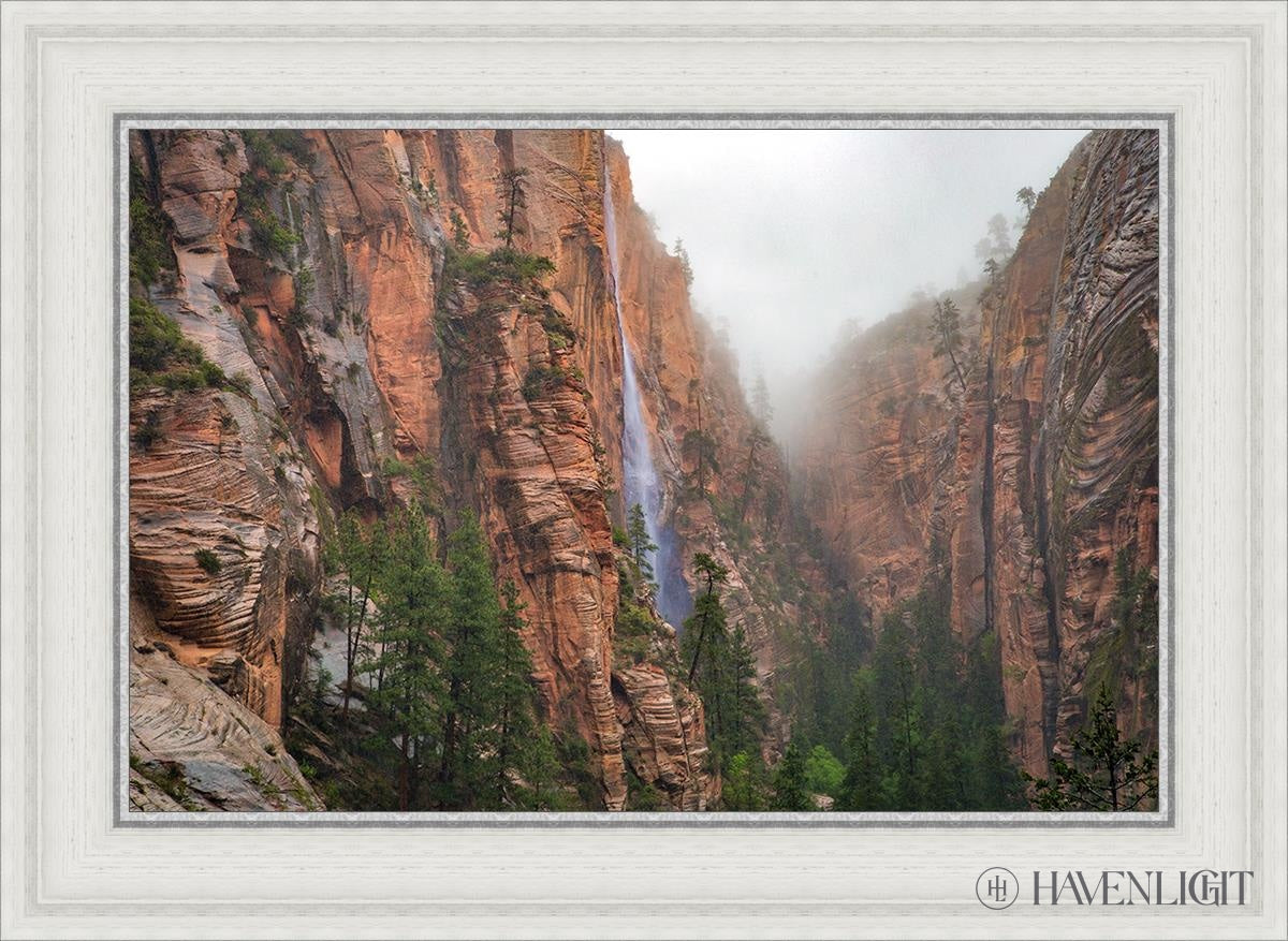 Refrigerator Canyon Waterfall Zion National Park Utah Open Edition Canvas / 24 X 16 White 29 3/4 21
