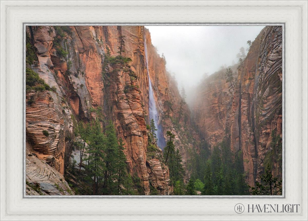 Refrigerator Canyon Waterfall Zion National Park Utah Open Edition Canvas / 30 X 20 White 35 3/4 25