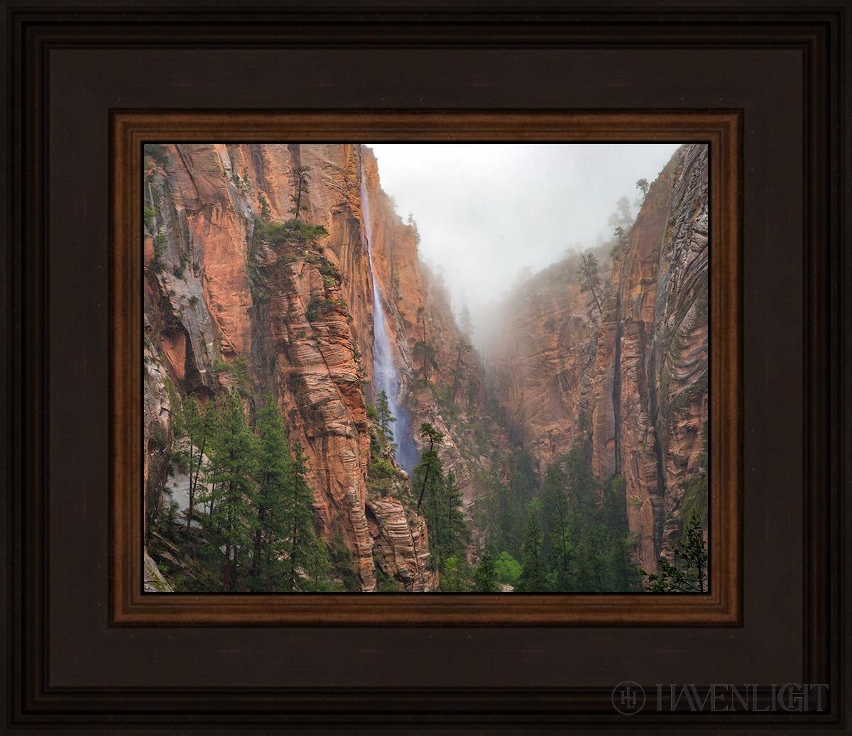 Refrigerator Canyon Waterfall Zion National Park Utah Open Edition Print / 10 X 8 Brown 14 3/4 12