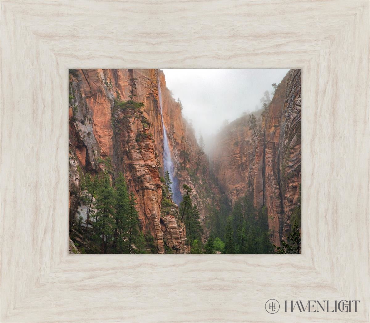 Refrigerator Canyon Waterfall Zion National Park Utah Open Edition Print / 10 X 8 Ivory 15 1/2 13