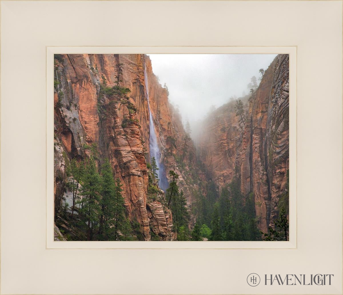 Refrigerator Canyon Waterfall Zion National Park Utah Open Edition Print / 10 X 8 White 14 1/4 12