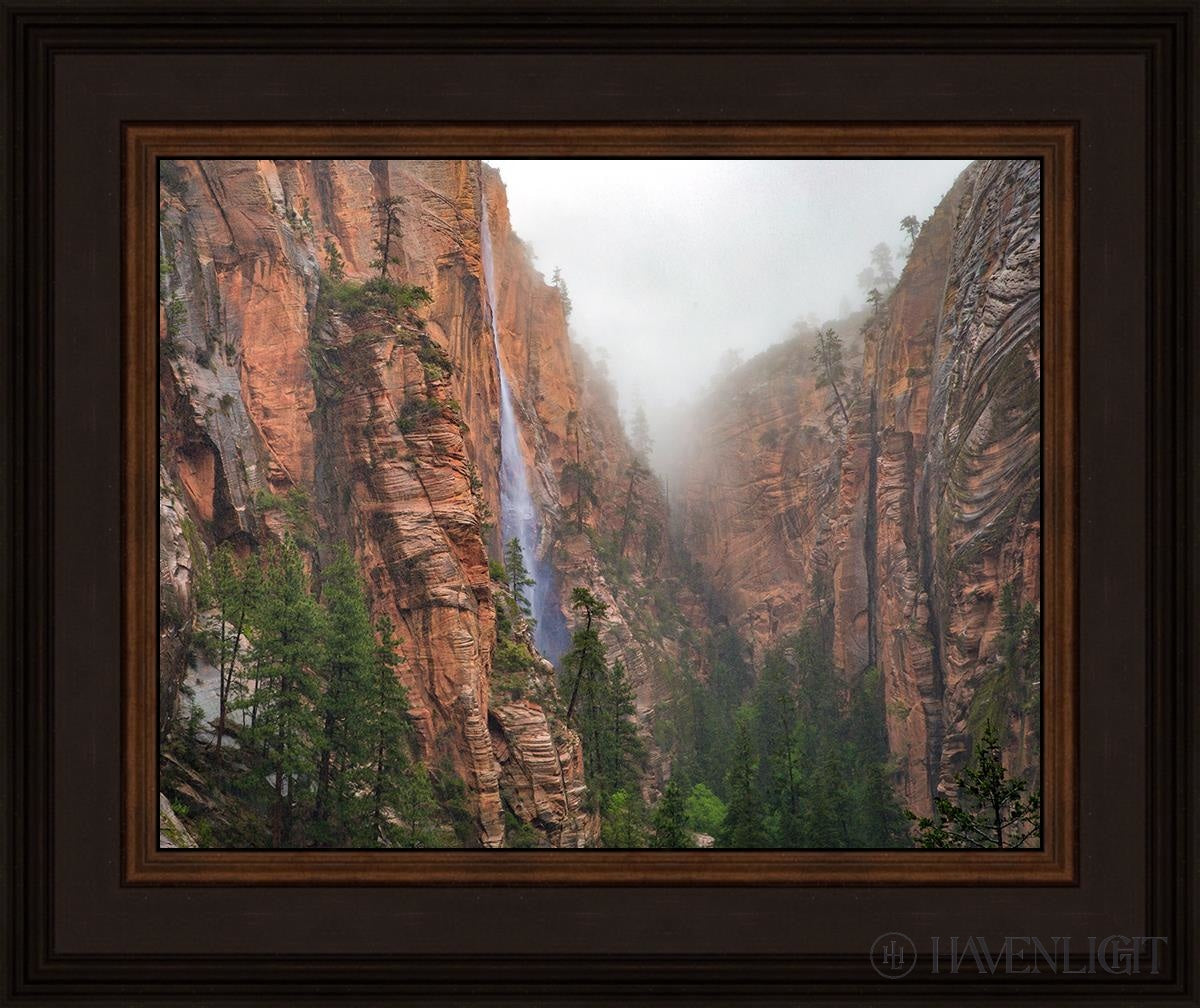 Refrigerator Canyon Waterfall Zion National Park Utah Open Edition Print / 14 X 11 Brown 18 3/4 15