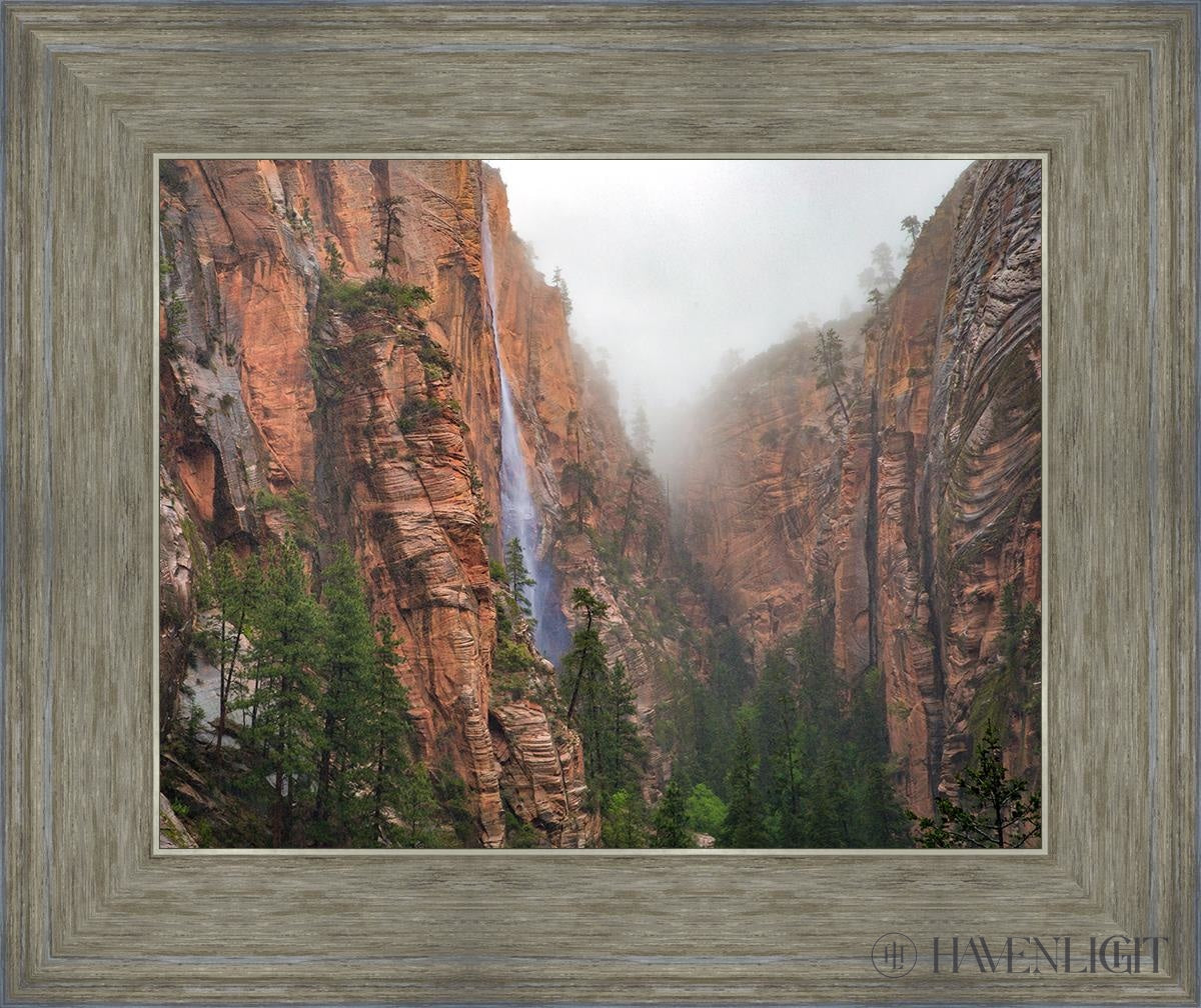 Refrigerator Canyon Waterfall Zion National Park Utah Open Edition Print / 14 X 11 Gray 18 3/4 15