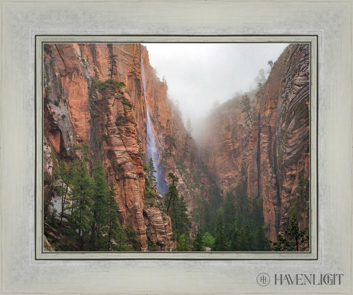 Refrigerator Canyon Waterfall Zion National Park Utah Open Edition Print / 14 X 11 Silver 18 1/4 15