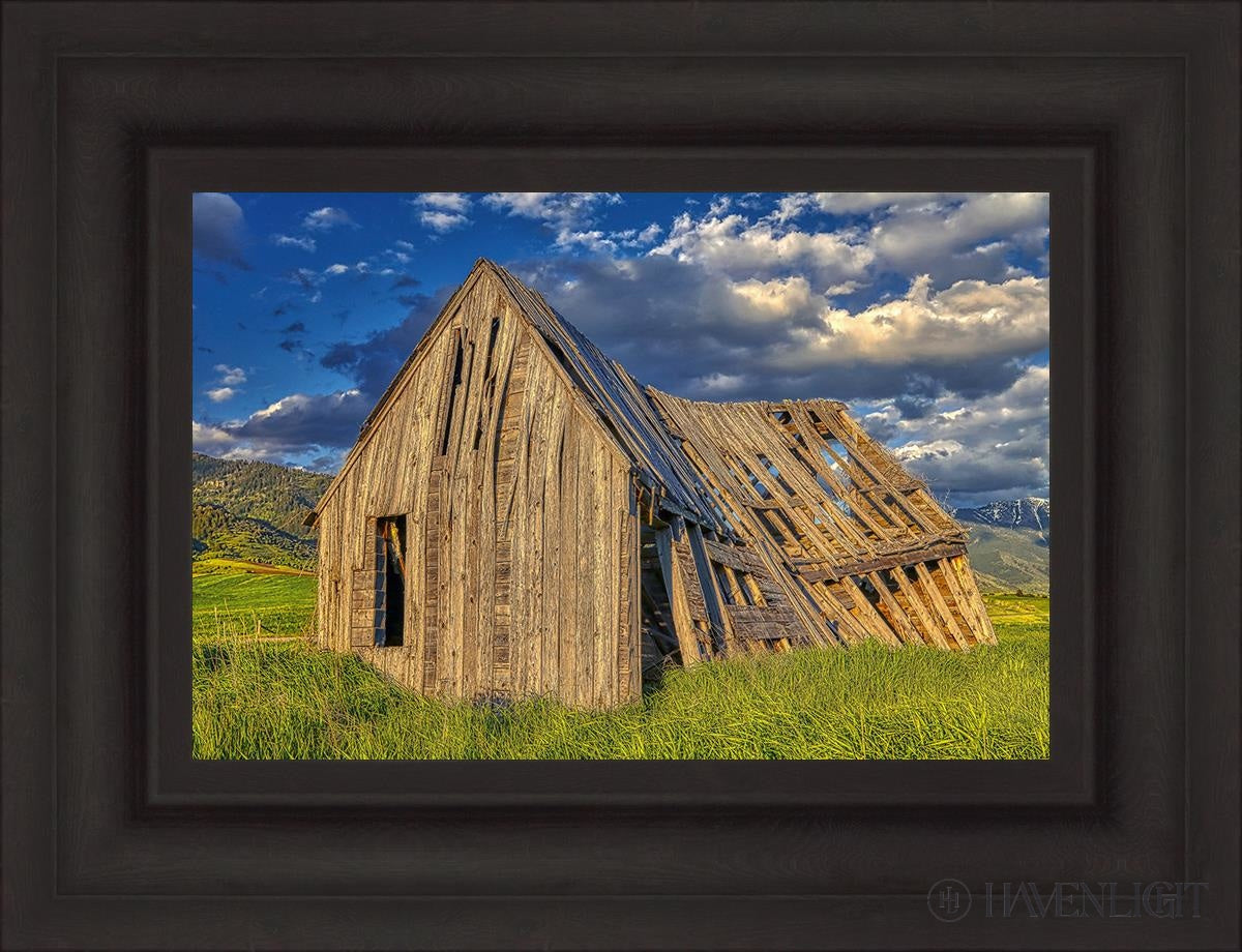 Rustic Barn Near Tetons Wyoming Open Edition Canvas / 18 X 12 Brown 25 3/4 19 Art