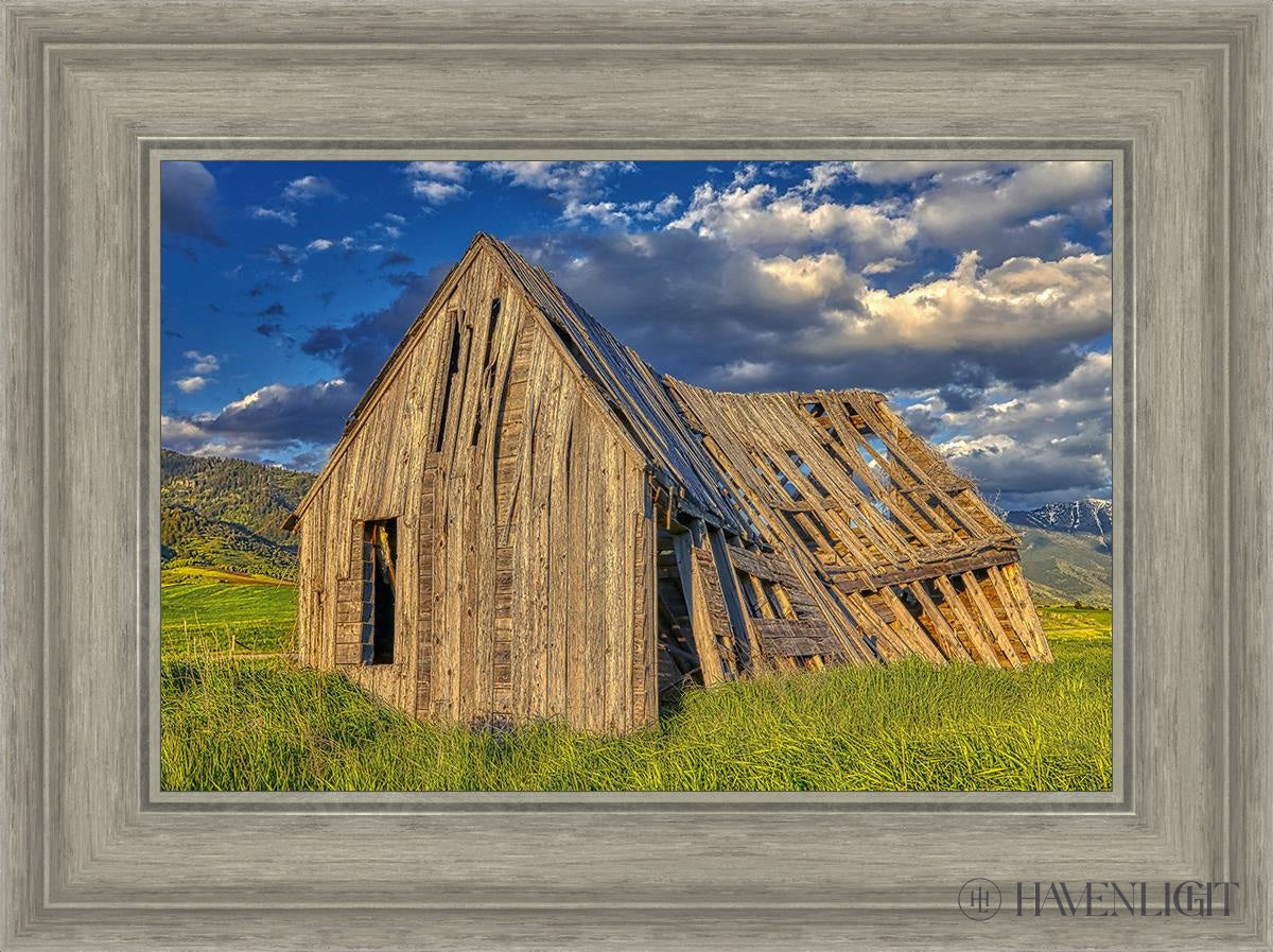 Rustic Barn Near Tetons Wyoming Open Edition Canvas / 18 X 12 Gray 23 3/4 17 Art