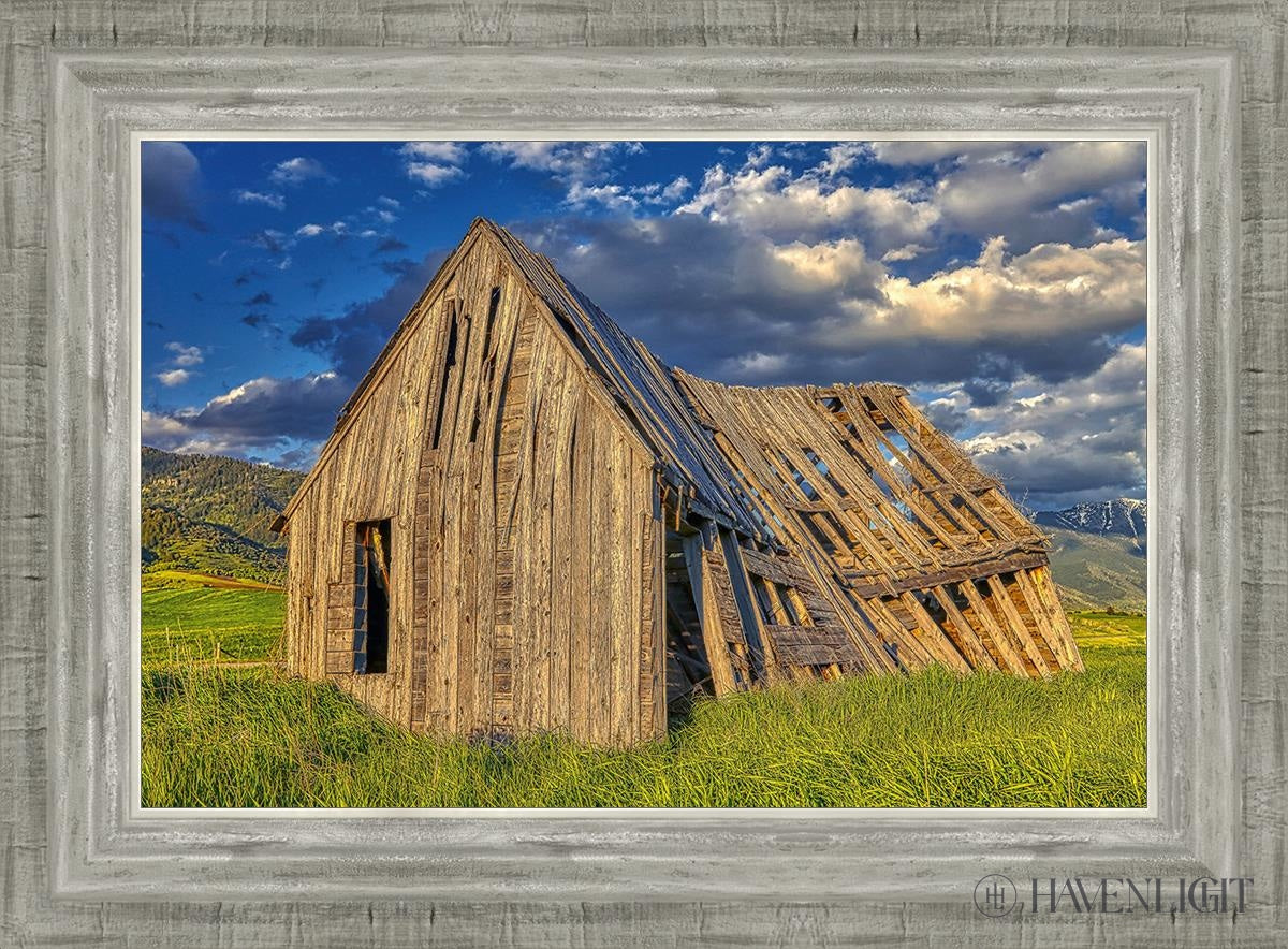 Rustic Barn Near Tetons Wyoming Open Edition Canvas / 18 X 12 Silver 22 3/4 16 Art