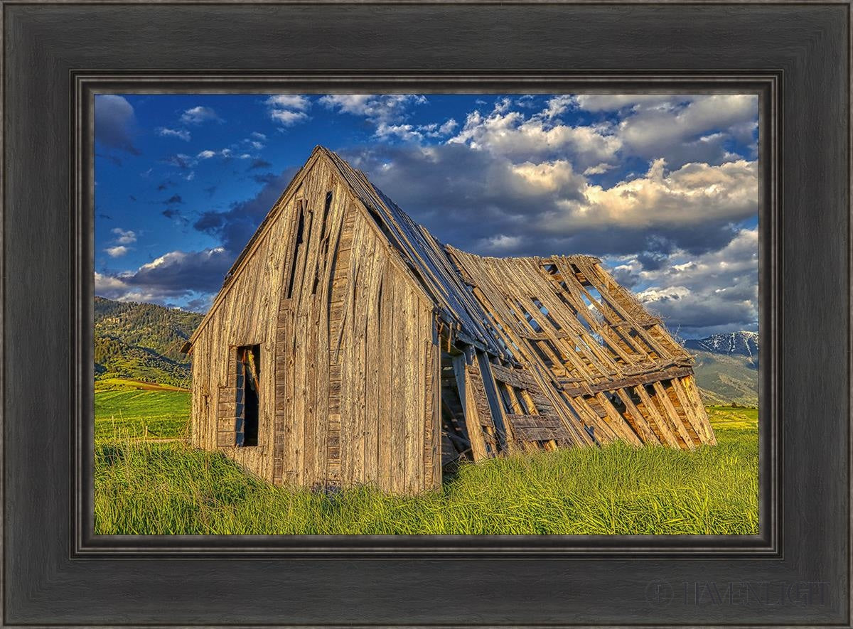 Rustic Barn Near Tetons Wyoming Open Edition Canvas / 24 X 16 Black 30 1/2 22 Art